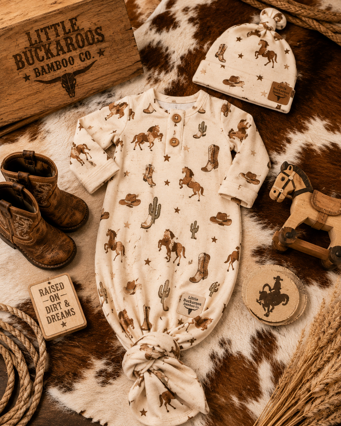 Buckaroo Baby Gown